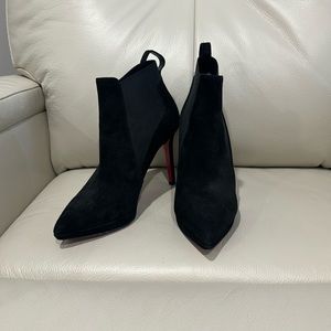 Christian louboutin 39.5 black short boots - worn twice